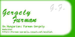 gergely furman business card